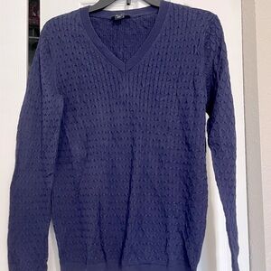 Navy Blue V-Neck Sweater size M